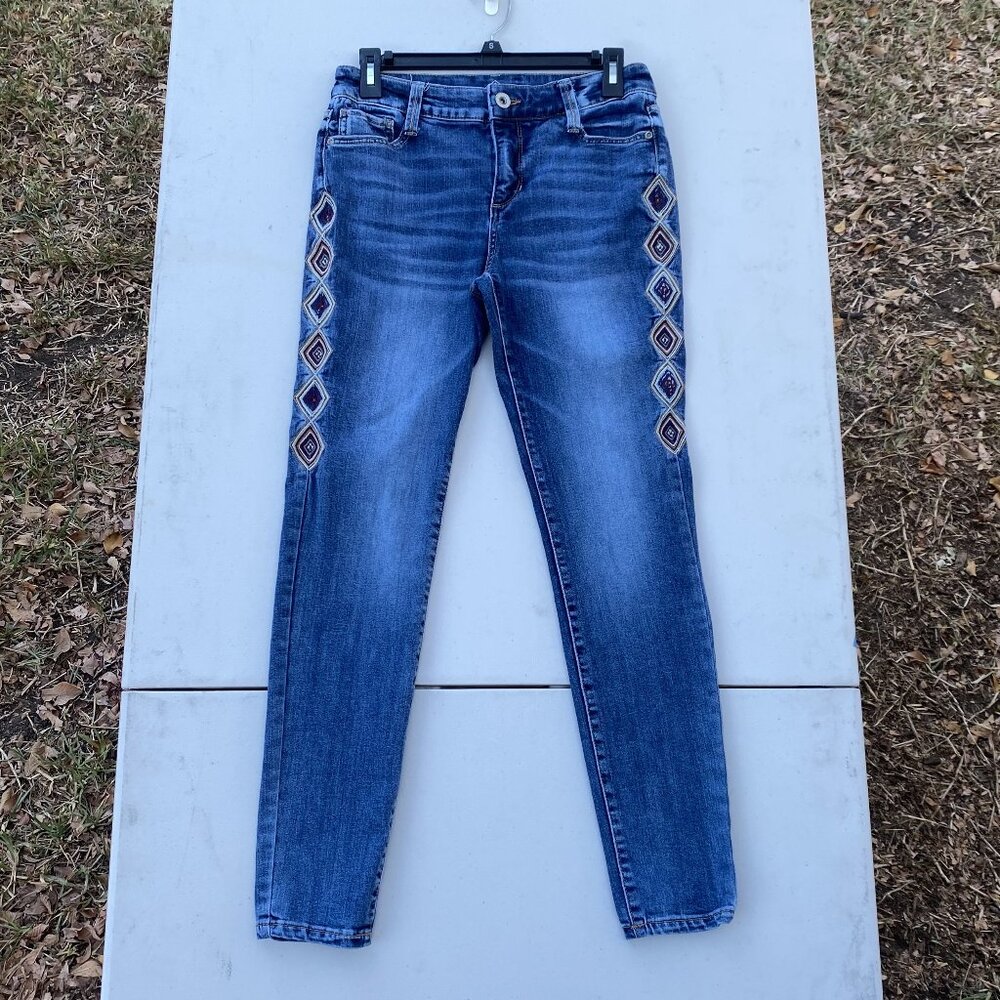 Embroidered Skinny Jeans (30x28)